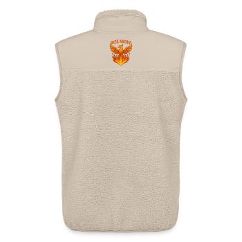 Phoenix Rise Above Fire Motif - Unisex Sherpa Gilet by Stanley/Stella - beige - Back - AI Model Male 178 light (178cm)