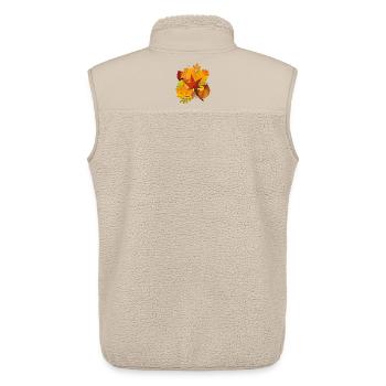 Autumn Fall Leaves - Unisex Sherpa Gilet by Stanley/Stella - beige - Back - AI Model Male 178 light (178cm)