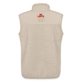 No Limits – Kraft und Stärke - Unisex Sherpaweste von Stanley/Stella - Beige - Hinten - AI Model Male 178 light (178cm)