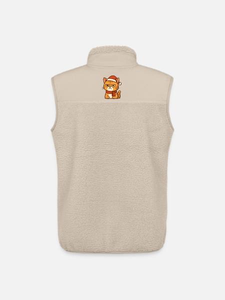 Grumpy Christmas hangover - Unisex Sherpa Gilet by Stanley/Stella - beige
