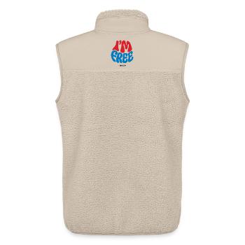 I'M FREE #1 - let's talk - Unisex Sherpa Gilet by Stanley/Stella - beige - Back - AI Model Male 178 light (178cm)