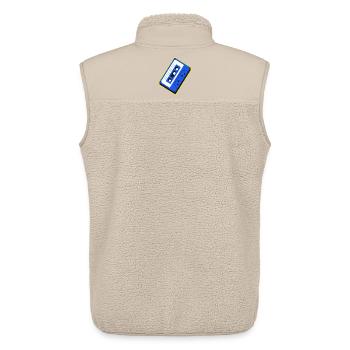 Blaue Kassetten-Retro-Illustration - Unisex Sherpaweste von Stanley/Stella - Beige - Hinten - AI Model Male 178 light (178cm)