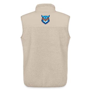 Blue Owl Esports Maskottchen-Logo - Unisex Sherpaweste von Stanley/Stella - Beige - Hinten - AI Model Male 178 light (178cm)
