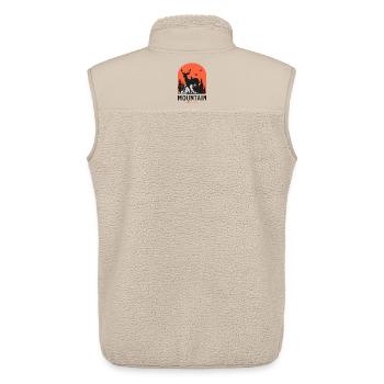 Mountain Lover Deer Nature - Unisex Sherpa Gilet by Stanley/Stella - beige - Back - AI Model Male 178 light (178cm)