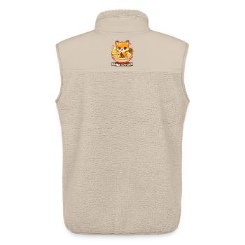 Kawaii Ramen Katze  - Unisex Sherpaweste von Stanley/Stella - Beige - Hinten - AI Model Male 178 light (178cm)