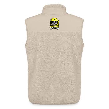 Logo du Crâne de Motor Santo - Veste sans manches sherpa unisexe Stanley/Stella - beige - Dos - AI Model Male 178 light (178cm)