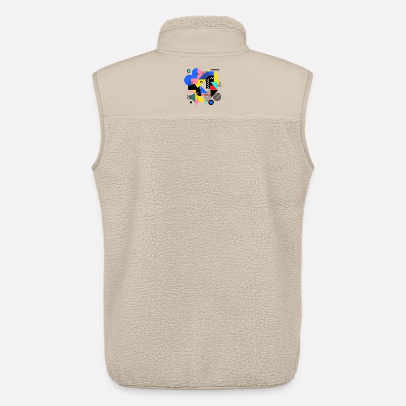 Geometrische Farbexplosion Pop Art - Unisex Sherpaweste von Stanley/Stella - Beige