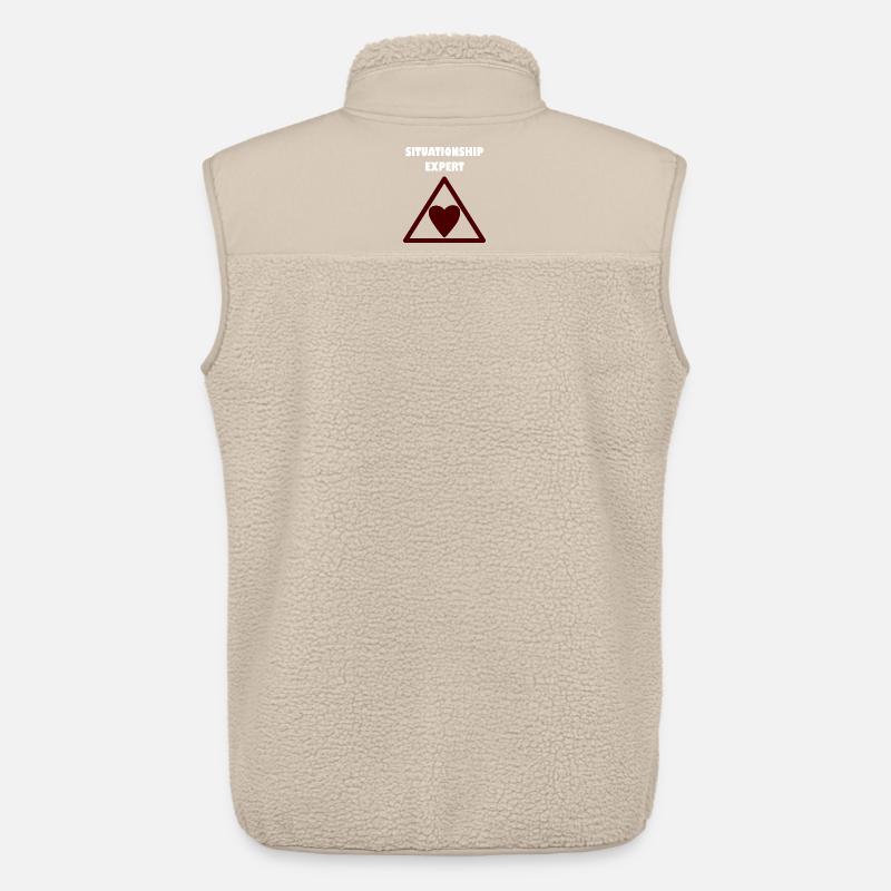 Beziehungs-Experte im Dreieck - Unisex Sherpaweste von Stanley/Stella - Beige