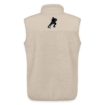 Eishockey Geschenk Kinder Hockey Lustig - Unisex Sherpaweste von Stanley/Stella - Beige - Hinten - AI Model Male 178 light (178cm)