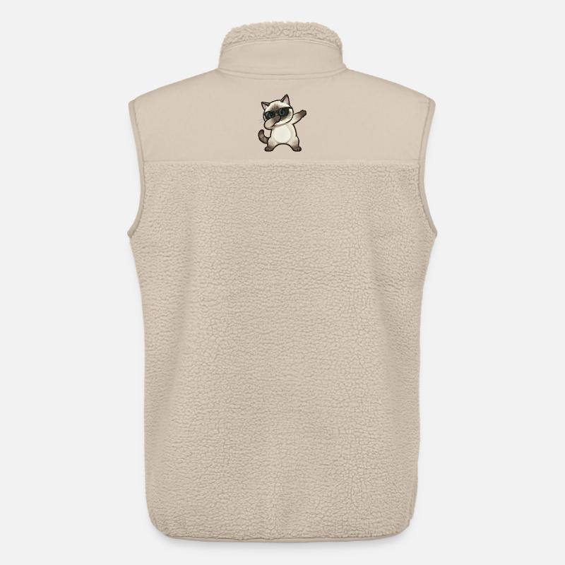 Dabbing Siamkatze - Unisex Sherpaweste von Stanley/Stella - Beige