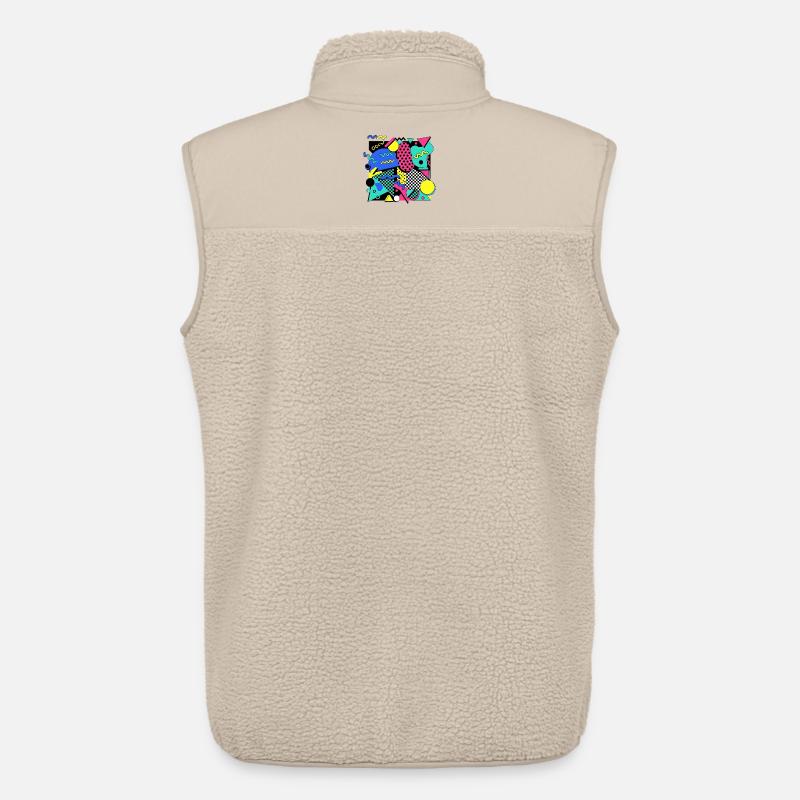 80er 90er Retro Memphis Design Bunt - Unisex Sherpaweste von Stanley/Stella - Beige