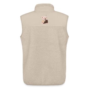 Pile de livres - Veste sans manches sherpa unisexe Stanley/Stella - beige - Dos - AI Model Male 178 light (178cm)