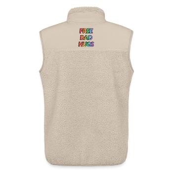 Kostenloser Papa Umarmt Regenbogen - Unisex Sherpaweste von Stanley/Stella - Beige - Hinten - AI Model Male 178 light (178cm)