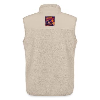 Summerween Astronaut Ghost Sci Fi Halloween Fans - Unisex Sherpa Gilet by Stanley/Stella - beige - Back - AI Model Male 178 light (178cm)