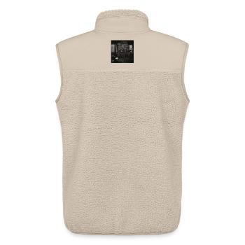 Enquête sur la criminalité animale et la chasse aux cerfs Mystère - Veste sans manches sherpa unisexe Stanley/Stella - beige - Dos - AI Model Male 178 light (178cm)