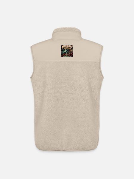 Midnight Boardwalk Retro Halloween Gamer Shirt - Unisex Sherpa Gilet by Stanley/Stella - beige