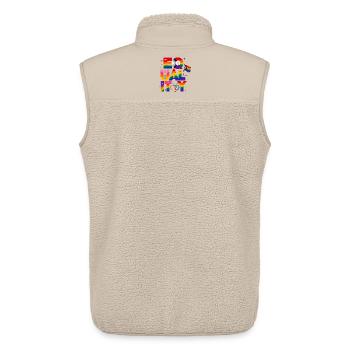Equality Regenbogen Pride Spruch Statement Retro - Unisex Sherpaweste von Stanley/Stella - Beige - Hinten - AI Model Male 178 light (178cm)