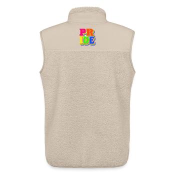 Pride Regenbogen Geschenk für LGBTQ Fans - Unisex Sherpaweste von Stanley/Stella - Beige - Hinten - AI Model Male 178 light (178cm)