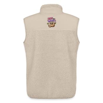 Süß aber frech Faultier - Unisex Sherpaweste von Stanley/Stella - Beige - Hinten - AI Model Male 178 light (178cm)