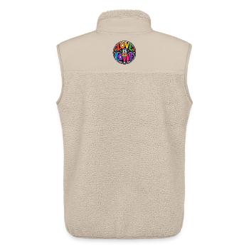 Love Is Love Regenbogen Statement Retro CSD - Unisex Sherpaweste von Stanley/Stella - Beige - Hinten - AI Model Male 178 light (178cm)
