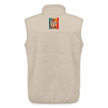 Life is Better with Capybaras - Süßes Nagetier - Unisex Sherpaweste von Stanley/Stella - Beige - Hinten - AI Model Male 178 light (178cm)