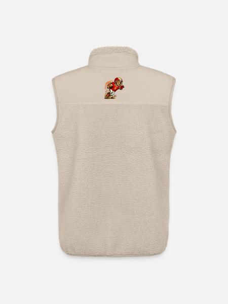 Cute Capybara Playing American Football - Unisex Sherpa Gilet by Stanley/Stella - beige