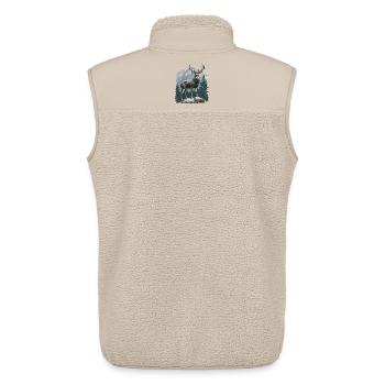 Deer with antlers - Unisex Sherpa Gilet by Stanley/Stella - beige - Back - AI Model Male 178 light (178cm)