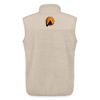 Mothman Moth Full Moon T-Shirt Halloween Vintage - Unisex Sherpa Gilet by Stanley/Stella - beige - Back - AI Model Male 178 light (178cm)