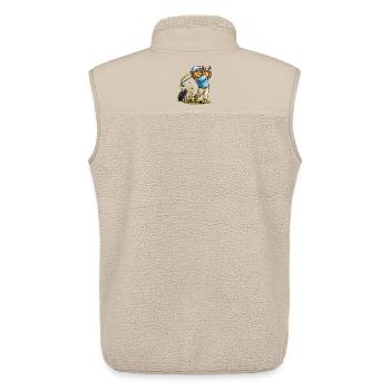 Sweet capybara at golf - Unisex Sherpa Gilet by Stanley/Stella - beige - Back - AI Model Male 178 light (178cm)