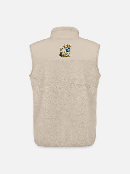 Süßes Capybara beim Golf - Unisex Sherpaweste von Stanley/Stella - Beige