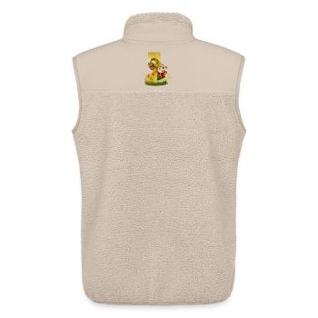 Golden Orchid - Surreal Fresh Collage - Unisex Sherpa Gilet by Stanley/Stella - beige - Back - AI Model Male 178 light (178cm)