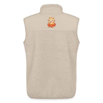 Schwimmring Fire Goat Shirt Pool Panik feuer ziege - Unisex Sherpaweste von Stanley/Stella - Beige - Hinten - AI Model Male 178 light (178cm)
