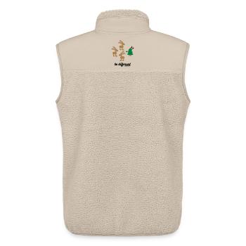 weihnachten - Unisex Sherpaweste von Stanley/Stella - Beige - Hinten - AI Model Male 178 light (178cm)