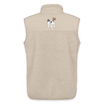 Foxterrier - Fox Terrier - Hund - Unisex Sherpaweste von Stanley/Stella - Beige - Hinten - AI Model Male 178 light (178cm)