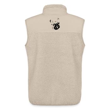 French Bulldog, Bulldog, French Bulldog - Unisex Sherpa Gilet by Stanley/Stella - beige - Back - AI Model Male 178 light (178cm)
