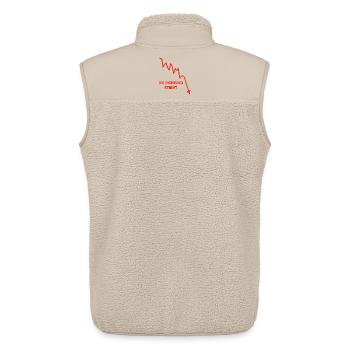 la direction est correcte, spö, la politique rouge, rouge - Veste sans manches sherpa unisexe Stanley/Stella - beige - Dos - AI Model Male 178 light (178cm)