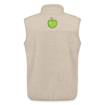 Funny sticker of an apple - Unisex Sherpa Gilet by Stanley/Stella - beige - Back - AI Model Male 178 light (178cm)