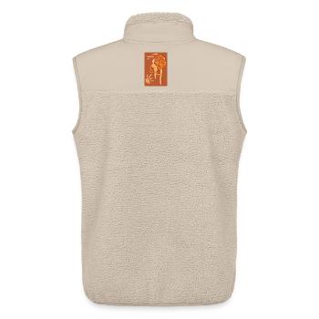 Zodiaque Lion - Veste sans manches sherpa unisexe Stanley/Stella - beige - Dos - AI Model Male 178 light (178cm)