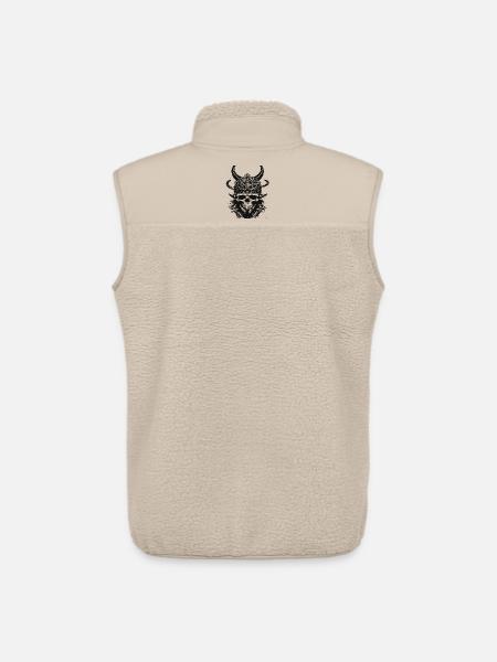 Viking Skull Valhalla Viking - Unisex Sherpa Gilet by Stanley/Stella - beige