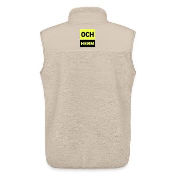 Och herm - Unisex Sherpaweste von Stanley/Stella - Beige - Hinten - AI Model Male 178 light (178cm)