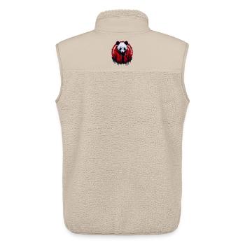 Panda Street Style - Unisex Sherpaweste von Stanley/Stella - Beige - Hinten - AI Model Male 178 light (178cm)
