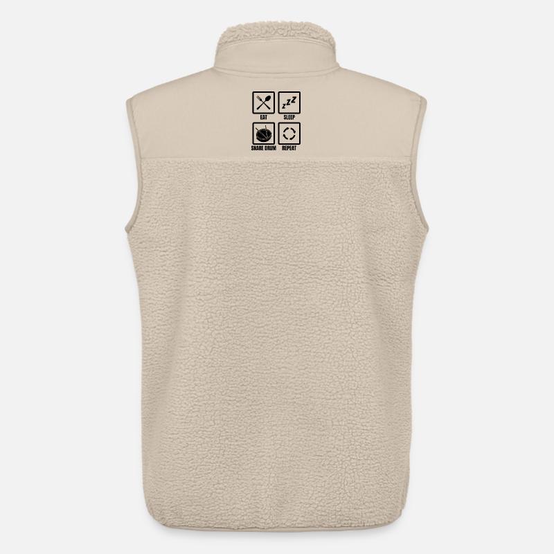 Routine de batteur - Veste sans manches sherpa unisexe Stanley/Stella - beige