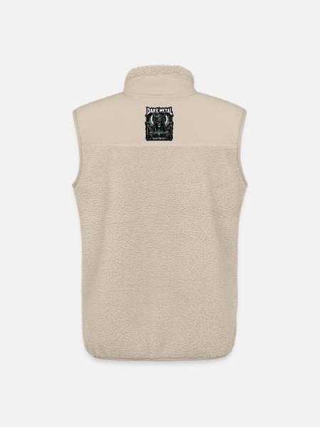 Dark Metal Skeletal Cult - Unisex Sherpa Gilet by Stanley/Stella - beige