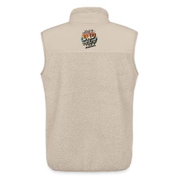 Nur ein Vater, der immer mit der Milch zurückkam - Unisex Sherpaweste von Stanley/Stella - Beige - Hinten - AI Model Male 178 light (178cm)