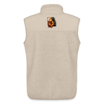 Guinea Pig Hiking / Mountaineering Guinea Pig - Unisex Sherpa Gilet by Stanley/Stella - beige - Back - AI Model Male 178 light (178cm)