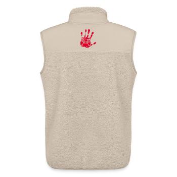 Le gamer qui est en toi (rouge) - Veste sans manches sherpa unisexe Stanley/Stella - beige - Dos - AI Model Male 178 light (178cm)