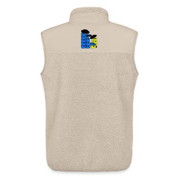 Art de la caisse de bière - Veste sans manches sherpa unisexe Stanley/Stella - beige - Dos - AI Model Male 178 light (178cm)