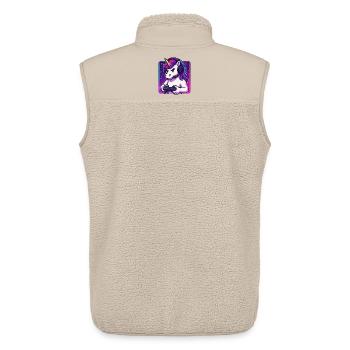 Neon Einhorn Gamer - Unisex Sherpaweste von Stanley/Stella - Beige - Hinten - AI Model Male 178 light (178cm)