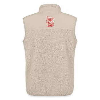 Treble Maker Musique Jeu de mots Techno Rave - Veste sans manches sherpa unisexe Stanley/Stella - beige - Dos - AI Model Male 178 light (178cm)