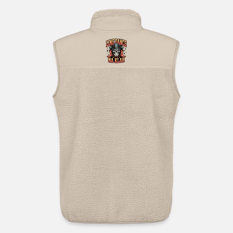 Line Dance Schädel Rodeo - Unisex Sherpaweste von Stanley/Stella - Beige